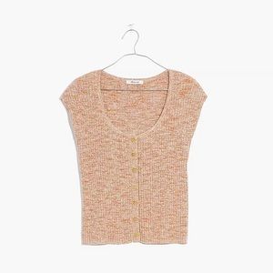 Madewell Shaw Button-Front Sweater Tee Size:Medium worn only a few times